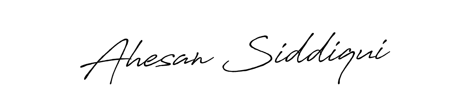 Ahesan Siddiqui stylish signature style. Best Handwritten Sign (Antro_Vectra_Bolder) for my name. Handwritten Signature Collection Ideas for my name Ahesan Siddiqui. Ahesan Siddiqui signature style 7 images and pictures png