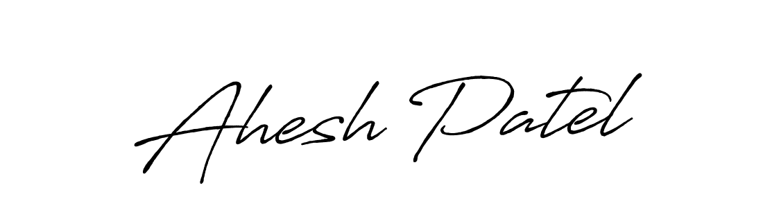 Ahesh Patel stylish signature style. Best Handwritten Sign (Antro_Vectra_Bolder) for my name. Handwritten Signature Collection Ideas for my name Ahesh Patel. Ahesh Patel signature style 7 images and pictures png