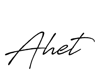 Design your own signature with our free online signature maker. With this signature software, you can create a handwritten (Antro_Vectra_Bolder) signature for name Ahet. Ahet signature style 7 images and pictures png