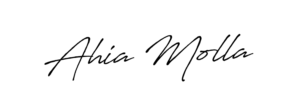 Also You can easily find your signature by using the search form. We will create Ahia Molla name handwritten signature images for you free of cost using Antro_Vectra_Bolder sign style. Ahia Molla signature style 7 images and pictures png