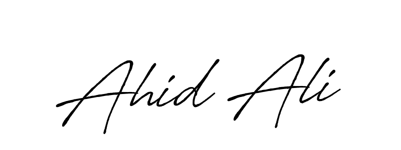 How to make Ahid Ali signature? Antro_Vectra_Bolder is a professional autograph style. Create handwritten signature for Ahid Ali name. Ahid Ali signature style 7 images and pictures png
