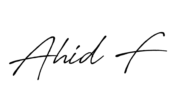 Create a beautiful signature design for name Ahid F. With this signature (Antro_Vectra_Bolder) fonts, you can make a handwritten signature for free. Ahid F signature style 7 images and pictures png