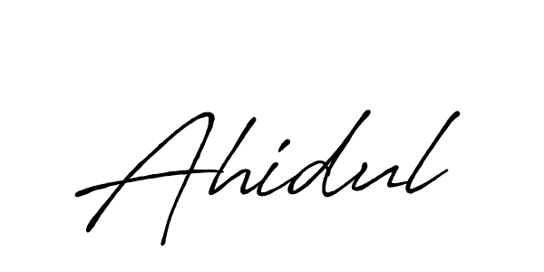 Use a signature maker to create a handwritten signature online. With this signature software, you can design (Antro_Vectra_Bolder) your own signature for name Ahidul. Ahidul signature style 7 images and pictures png