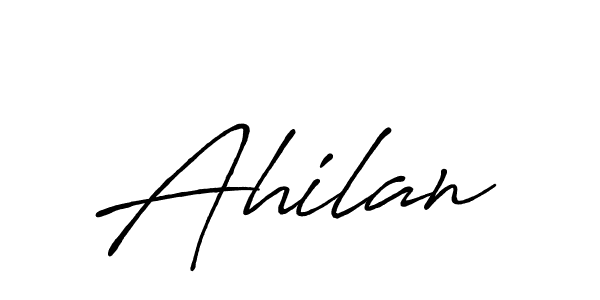 How to make Ahilan name signature. Use Antro_Vectra_Bolder style for creating short signs online. This is the latest handwritten sign. Ahilan signature style 7 images and pictures png