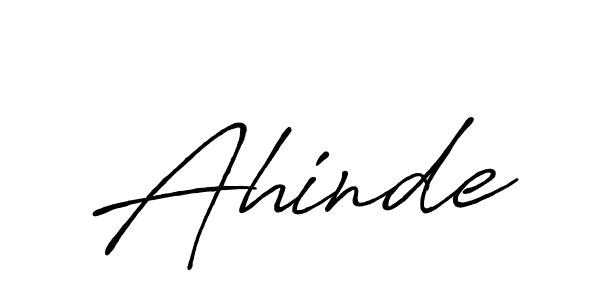 Design your own signature with our free online signature maker. With this signature software, you can create a handwritten (Antro_Vectra_Bolder) signature for name Ahinde. Ahinde signature style 7 images and pictures png