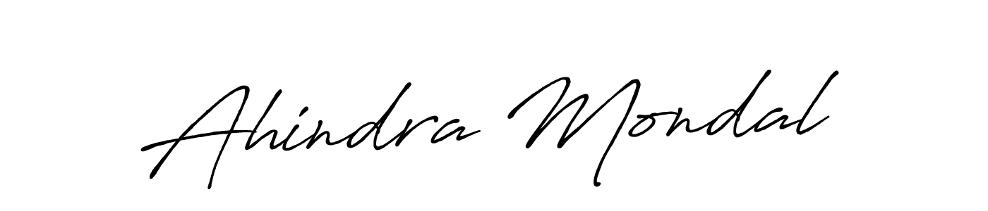 Make a beautiful signature design for name Ahindra Mondal. With this signature (Antro_Vectra_Bolder) style, you can create a handwritten signature for free. Ahindra Mondal signature style 7 images and pictures png