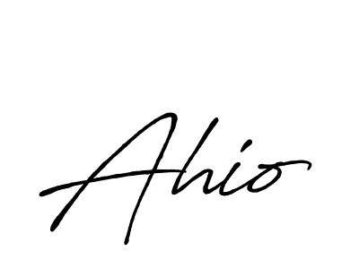How to make Ahio name signature. Use Antro_Vectra_Bolder style for creating short signs online. This is the latest handwritten sign. Ahio signature style 7 images and pictures png