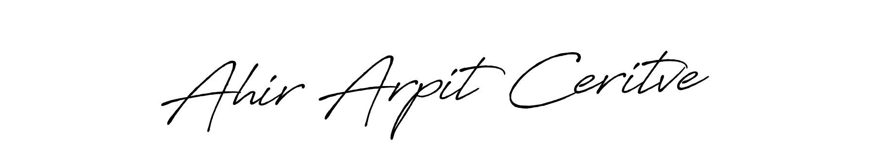 It looks lik you need a new signature style for name Ahir Arpit Ceritve. Design unique handwritten (Antro_Vectra_Bolder) signature with our free signature maker in just a few clicks. Ahir Arpit Ceritve signature style 7 images and pictures png