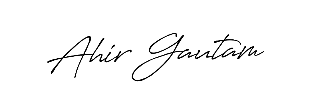 Also You can easily find your signature by using the search form. We will create Ahir Gautam name handwritten signature images for you free of cost using Antro_Vectra_Bolder sign style. Ahir Gautam signature style 7 images and pictures png