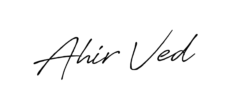 Similarly Antro_Vectra_Bolder is the best handwritten signature design. Signature creator online .You can use it as an online autograph creator for name Ahir Ved. Ahir Ved signature style 7 images and pictures png