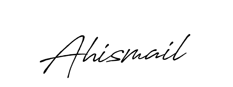 The best way (Antro_Vectra_Bolder) to make a short signature is to pick only two or three words in your name. The name Ahismail include a total of six letters. For converting this name. Ahismail signature style 7 images and pictures png