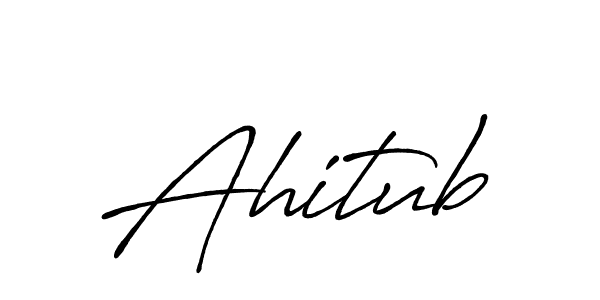 Use a signature maker to create a handwritten signature online. With this signature software, you can design (Antro_Vectra_Bolder) your own signature for name Ahitub. Ahitub signature style 7 images and pictures png