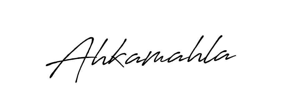 Use a signature maker to create a handwritten signature online. With this signature software, you can design (Antro_Vectra_Bolder) your own signature for name Ahkamahla. Ahkamahla signature style 7 images and pictures png