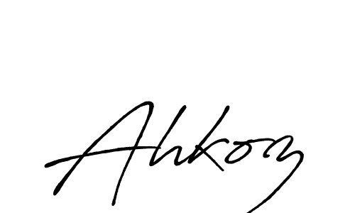 How to make Ahkoz signature? Antro_Vectra_Bolder is a professional autograph style. Create handwritten signature for Ahkoz name. Ahkoz signature style 7 images and pictures png