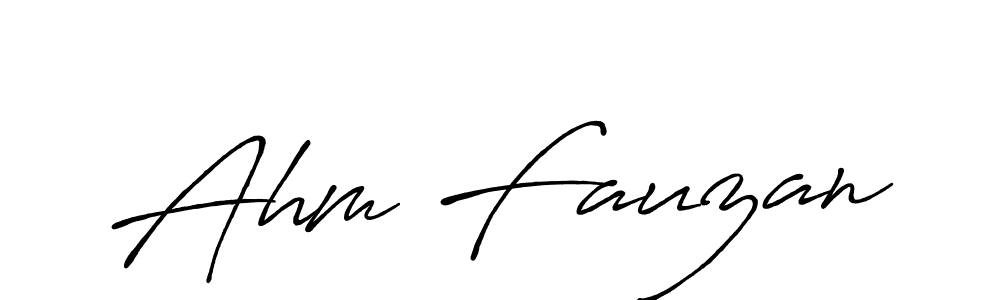 Antro_Vectra_Bolder is a professional signature style that is perfect for those who want to add a touch of class to their signature. It is also a great choice for those who want to make their signature more unique. Get Ahm Fauzan name to fancy signature for free. Ahm Fauzan signature style 7 images and pictures png
