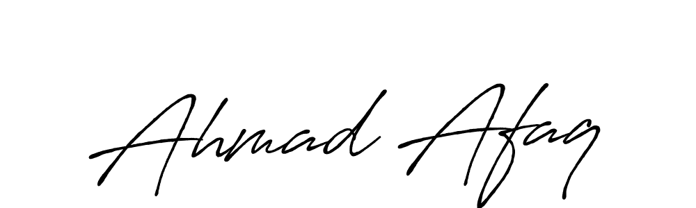 Use a signature maker to create a handwritten signature online. With this signature software, you can design (Antro_Vectra_Bolder) your own signature for name Ahmad Afaq. Ahmad Afaq signature style 7 images and pictures png