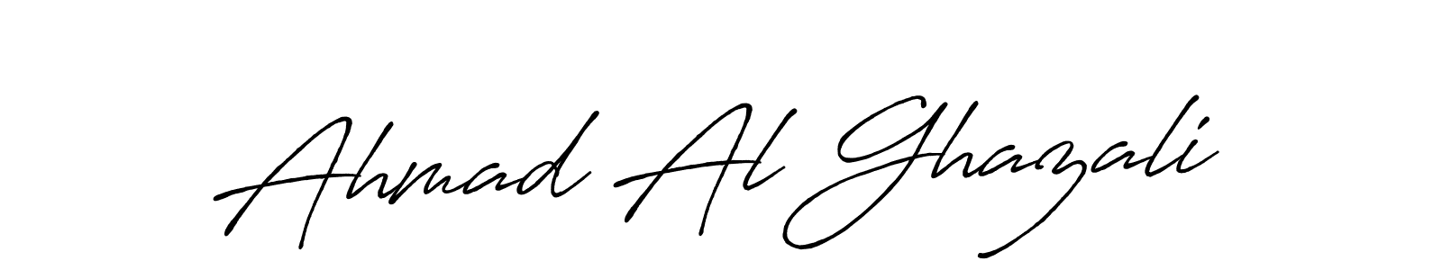 Use a signature maker to create a handwritten signature online. With this signature software, you can design (Antro_Vectra_Bolder) your own signature for name Ahmad Al Ghazali. Ahmad Al Ghazali signature style 7 images and pictures png