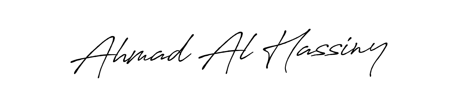 Create a beautiful signature design for name Ahmad Al Hassiny. With this signature (Antro_Vectra_Bolder) fonts, you can make a handwritten signature for free. Ahmad Al Hassiny signature style 7 images and pictures png