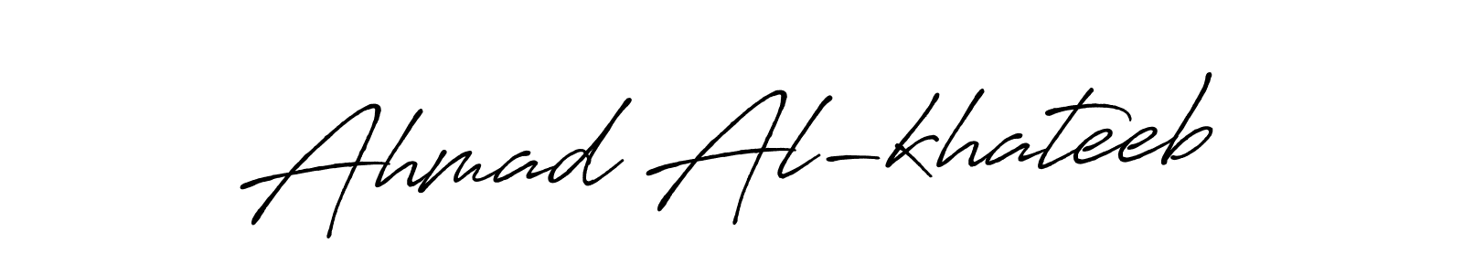 How to make Ahmad Al-khateeb name signature. Use Antro_Vectra_Bolder style for creating short signs online. This is the latest handwritten sign. Ahmad Al-khateeb signature style 7 images and pictures png