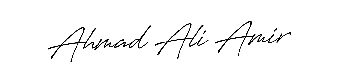 Make a beautiful signature design for name Ahmad Ali Amir. With this signature (Antro_Vectra_Bolder) style, you can create a handwritten signature for free. Ahmad Ali Amir signature style 7 images and pictures png