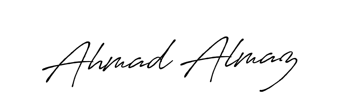 Similarly Antro_Vectra_Bolder is the best handwritten signature design. Signature creator online .You can use it as an online autograph creator for name Ahmad Almaz. Ahmad Almaz signature style 7 images and pictures png