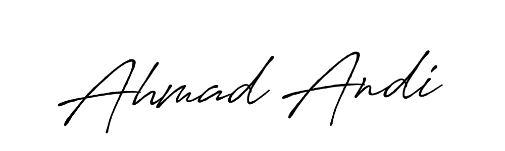 Make a beautiful signature design for name Ahmad Andi. With this signature (Antro_Vectra_Bolder) style, you can create a handwritten signature for free. Ahmad Andi signature style 7 images and pictures png