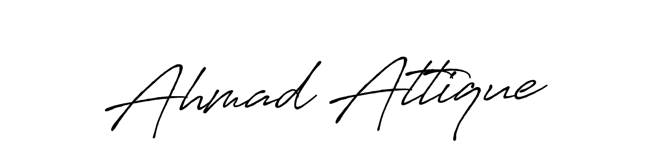 You can use this online signature creator to create a handwritten signature for the name Ahmad Attique. This is the best online autograph maker. Ahmad Attique signature style 7 images and pictures png