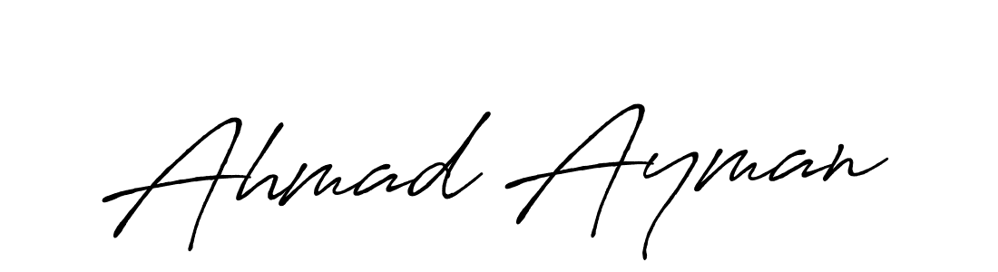 Use a signature maker to create a handwritten signature online. With this signature software, you can design (Antro_Vectra_Bolder) your own signature for name Ahmad Ayman. Ahmad Ayman signature style 7 images and pictures png