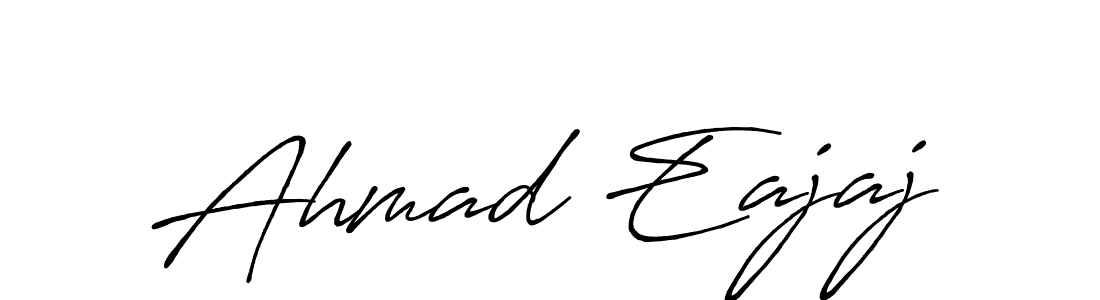 How to make Ahmad Eajaj name signature. Use Antro_Vectra_Bolder style for creating short signs online. This is the latest handwritten sign. Ahmad Eajaj signature style 7 images and pictures png