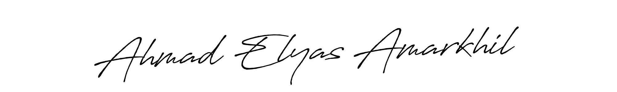 Make a beautiful signature design for name Ahmad Elyas Amarkhil. With this signature (Antro_Vectra_Bolder) style, you can create a handwritten signature for free. Ahmad Elyas Amarkhil signature style 7 images and pictures png
