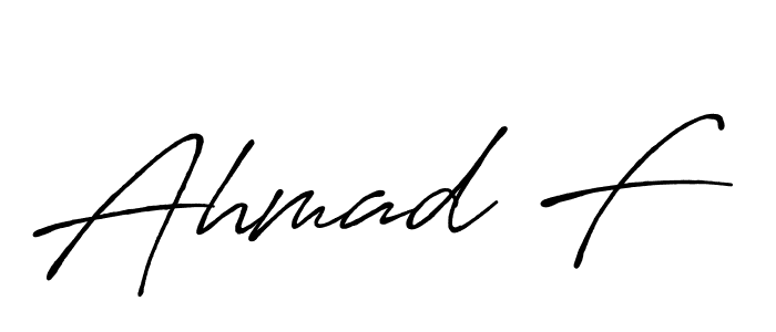 Design your own signature with our free online signature maker. With this signature software, you can create a handwritten (Antro_Vectra_Bolder) signature for name Ahmad F. Ahmad F signature style 7 images and pictures png