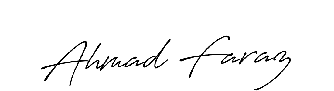 Create a beautiful signature design for name Ahmad Faraz. With this signature (Antro_Vectra_Bolder) fonts, you can make a handwritten signature for free. Ahmad Faraz signature style 7 images and pictures png