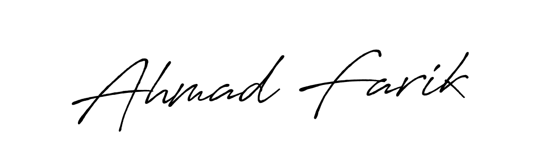 It looks lik you need a new signature style for name Ahmad Farik. Design unique handwritten (Antro_Vectra_Bolder) signature with our free signature maker in just a few clicks. Ahmad Farik signature style 7 images and pictures png