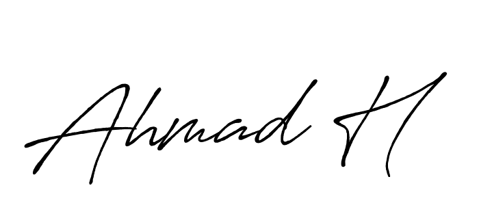 The best way (Antro_Vectra_Bolder) to make a short signature is to pick only two or three words in your name. The name Ahmad H include a total of six letters. For converting this name. Ahmad H signature style 7 images and pictures png