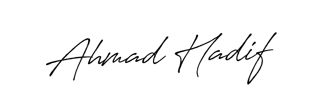 How to make Ahmad Hadif signature? Antro_Vectra_Bolder is a professional autograph style. Create handwritten signature for Ahmad Hadif name. Ahmad Hadif signature style 7 images and pictures png