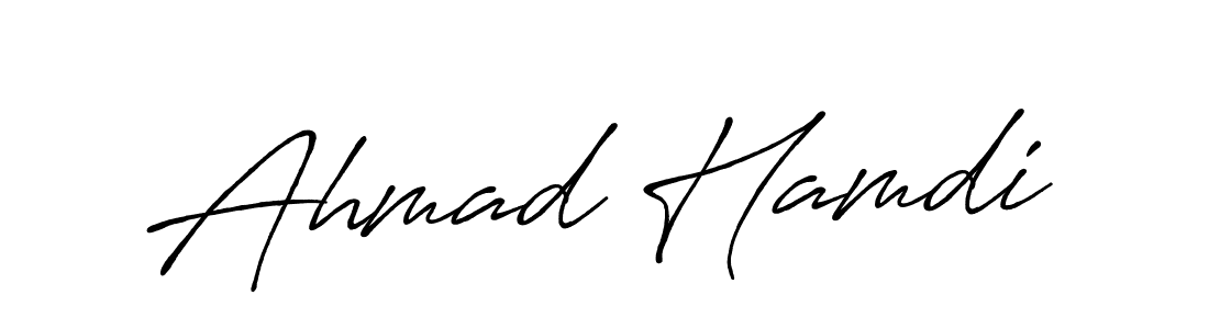 How to make Ahmad Hamdi signature? Antro_Vectra_Bolder is a professional autograph style. Create handwritten signature for Ahmad Hamdi name. Ahmad Hamdi signature style 7 images and pictures png