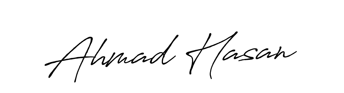 Also we have Ahmad Hasan name is the best signature style. Create professional handwritten signature collection using Antro_Vectra_Bolder autograph style. Ahmad Hasan signature style 7 images and pictures png