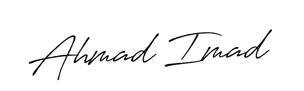 It looks lik you need a new signature style for name Ahmad Imad. Design unique handwritten (Antro_Vectra_Bolder) signature with our free signature maker in just a few clicks. Ahmad Imad signature style 7 images and pictures png