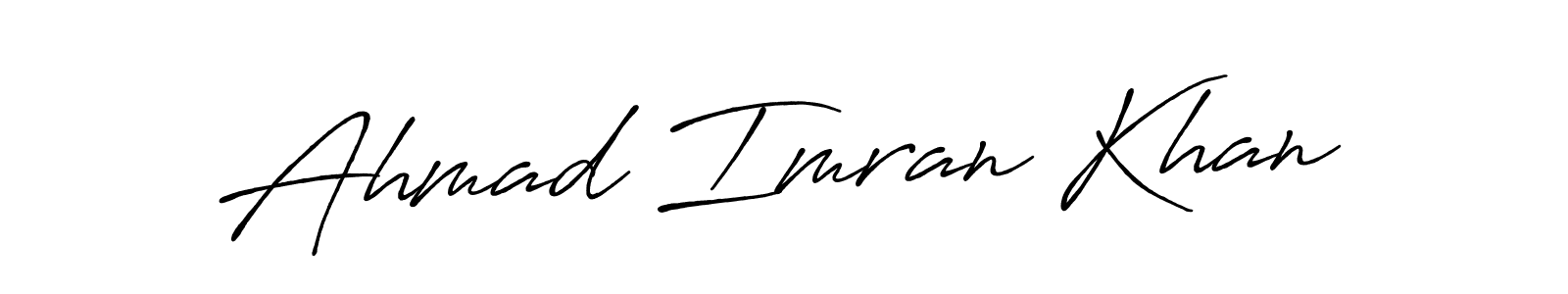 This is the best signature style for the Ahmad Imran Khan name. Also you like these signature font (Antro_Vectra_Bolder). Mix name signature. Ahmad Imran Khan signature style 7 images and pictures png