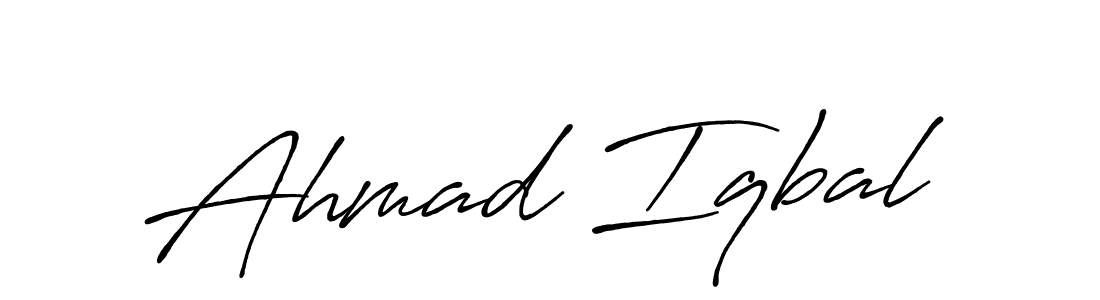 It looks lik you need a new signature style for name Ahmad Iqbal. Design unique handwritten (Antro_Vectra_Bolder) signature with our free signature maker in just a few clicks. Ahmad Iqbal signature style 7 images and pictures png