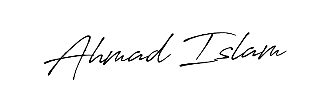 Make a beautiful signature design for name Ahmad Islam. Use this online signature maker to create a handwritten signature for free. Ahmad Islam signature style 7 images and pictures png