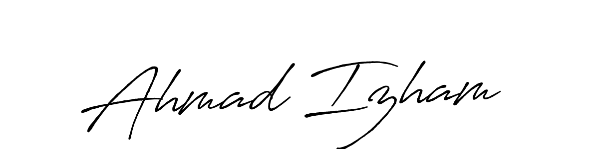 You can use this online signature creator to create a handwritten signature for the name Ahmad Izham . This is the best online autograph maker. Ahmad Izham  signature style 7 images and pictures png