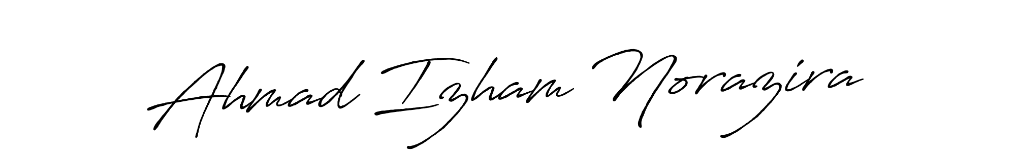 Ahmad Izham Norazira stylish signature style. Best Handwritten Sign (Antro_Vectra_Bolder) for my name. Handwritten Signature Collection Ideas for my name Ahmad Izham Norazira. Ahmad Izham Norazira signature style 7 images and pictures png
