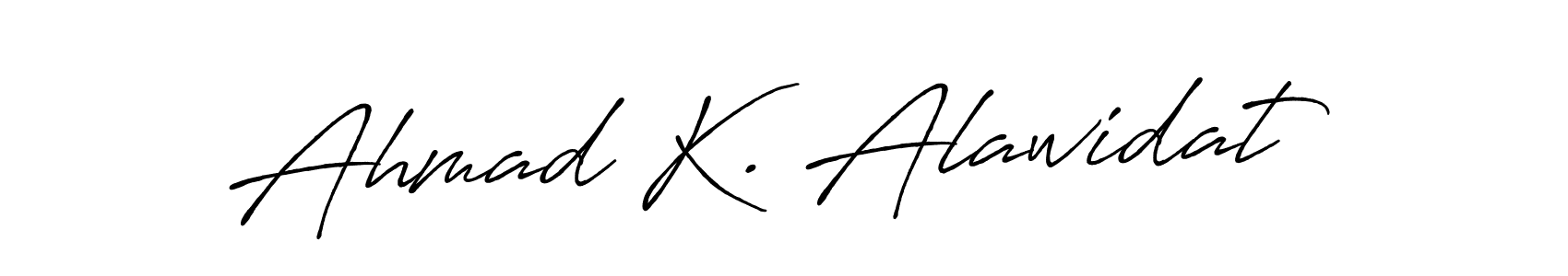 You should practise on your own different ways (Antro_Vectra_Bolder) to write your name (Ahmad K. Alawidat) in signature. don't let someone else do it for you. Ahmad K. Alawidat signature style 7 images and pictures png