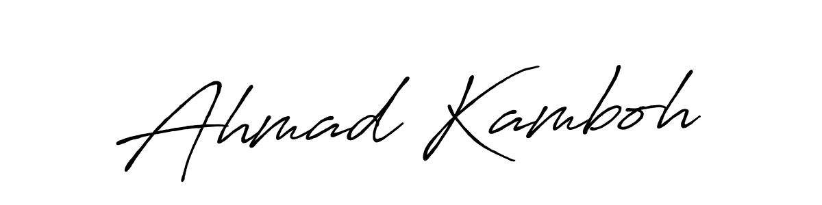 Design your own signature with our free online signature maker. With this signature software, you can create a handwritten (Antro_Vectra_Bolder) signature for name Ahmad Kamboh. Ahmad Kamboh signature style 7 images and pictures png