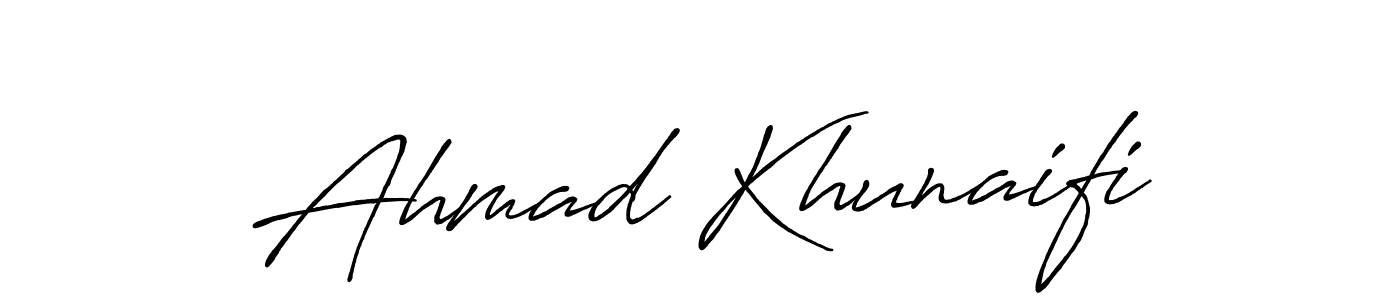 It looks lik you need a new signature style for name Ahmad Khunaifi. Design unique handwritten (Antro_Vectra_Bolder) signature with our free signature maker in just a few clicks. Ahmad Khunaifi signature style 7 images and pictures png