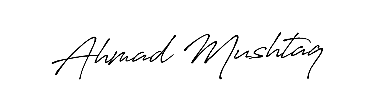 It looks lik you need a new signature style for name Ahmad Mushtaq. Design unique handwritten (Antro_Vectra_Bolder) signature with our free signature maker in just a few clicks. Ahmad Mushtaq signature style 7 images and pictures png