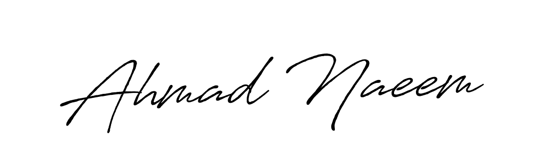 Make a beautiful signature design for name Ahmad Naeem. With this signature (Antro_Vectra_Bolder) style, you can create a handwritten signature for free. Ahmad Naeem signature style 7 images and pictures png
