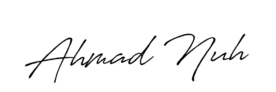 Make a beautiful signature design for name Ahmad Nuh. Use this online signature maker to create a handwritten signature for free. Ahmad Nuh signature style 7 images and pictures png