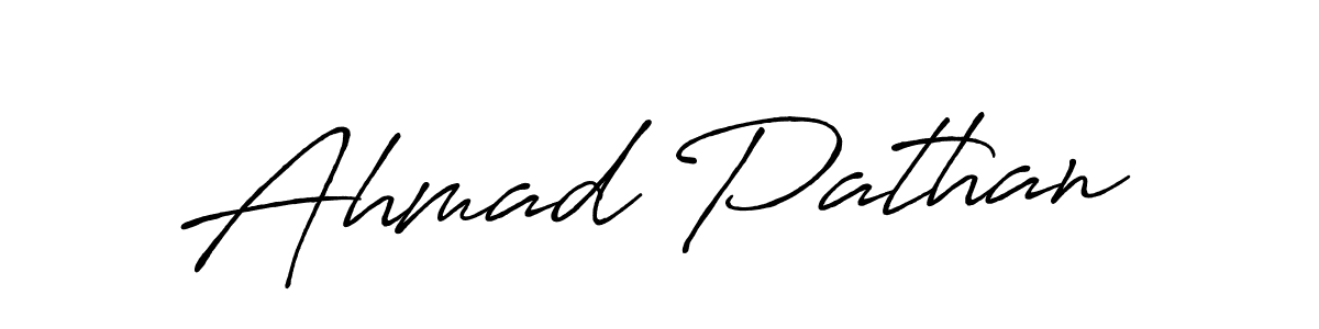 Design your own signature with our free online signature maker. With this signature software, you can create a handwritten (Antro_Vectra_Bolder) signature for name Ahmad Pathan. Ahmad Pathan signature style 7 images and pictures png